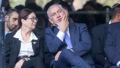 בנימין נתניהו ונשיאת העליון אסתר חיות. | Marc Israel Sellem/POOL