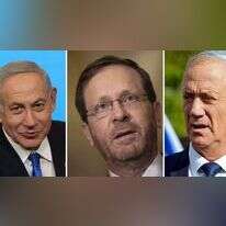 גנץ, הרצוג ונתניהו. צילומים: EPA, AFP