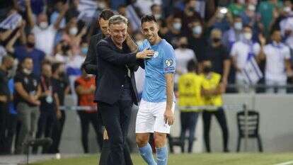 "אני שמח שהוא חזר". רוטנשטיינר וזהבי במדי הנבחרת. | AFP