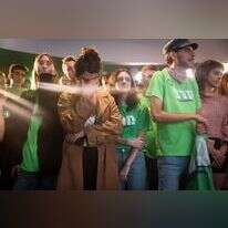 תומכי מרצ לאחר פרסום תוצאות הבחירות. | פלאש 90