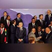 הרצוג (משמאל, נראה מהצד) ומנהיגים מהאזור בוועידת האקלים, השבוע. | איי. אף. פי