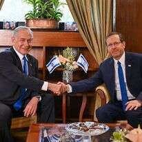 הרצוג ונתניהו לפני קבלת המנדט מהנשיא. קרדיט | קובי גדעון