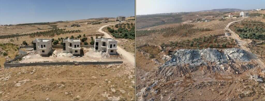 הריסת המבנה הפלסטיני הבלתי חוקי ליד תקוע. | מועצה אזורית גוש עציון