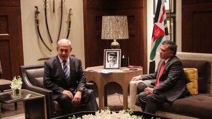 נתניהו והמלך עבדאללה. | EPA