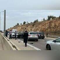 זירת הפיגוע בכביש 5. | TPS