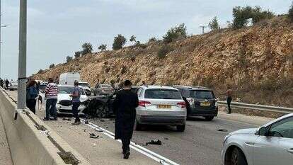 זירת הפיגוע בכביש 5. | TPS זירת הפיגוע בכביש 5. | TPS