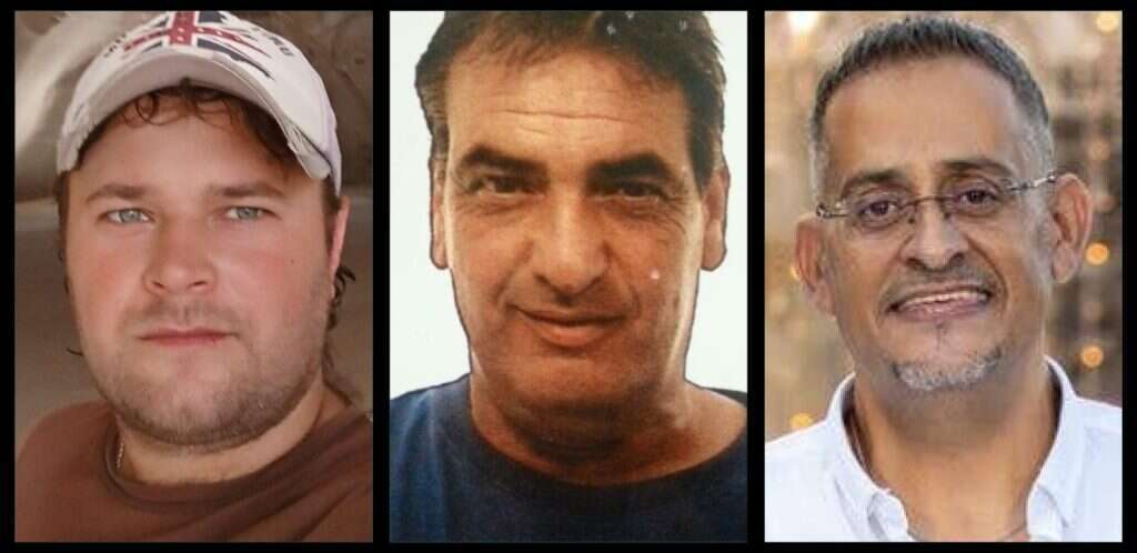 נרצחי הפיגוע ליד אריאל: מוטי אשכנזי, מיכאל לדיגין ותמיר אביחי הי"ד. צילומים באדיבות המשפחות נרצחי הפיגוע ליד אריאל: מוטי אשכנזי, מיכאל לדיגין ותמיר אביחי הי"ד. צילומים באדיבות המשפחות