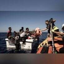 סירת מהגרים בים התיכון, מול חופי לוב. | AFP