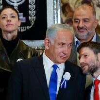 נתניהו וסמוטריץ' בהשבעת הכנסת. | אוליבייה פיטוסיפלאש 90