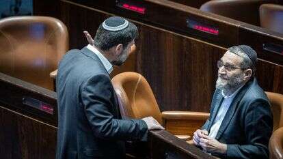 סמוטריץ' וגפני בכנסת. | יונתן זינדל, פלאש 90