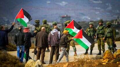 מפגינים מתעמתים עם כוחות צה"ל בשכם. | נאסר אשתייה/פלאש90