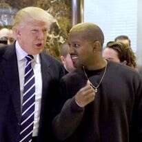 קניה ווסט ודונלד טראמפ, 2016. | AFP