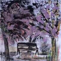 סיפורי תוגה ותסכול מהחמצת האהבה. לאה שקלאר, "אינטימיות", אקריליק על נייר, 2020. הוצג בתערוכה "אמהות בנוף ההתיישבות"