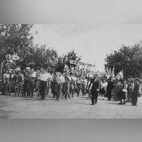 תהלוכת נוער בני עקיבא בחג הפסח בירושלים. | אברהם מלבסקי, ארכיון הצילומים של קק"ל