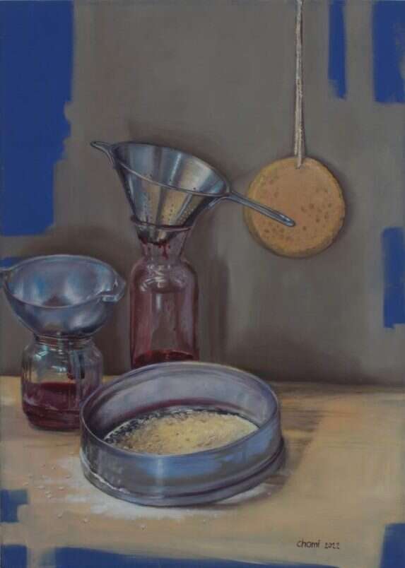 חומי גרומן, "ארבע מידות", שמן על בד חומי גרומן, "ארבע מידות", שמן על בד