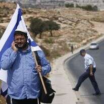 בן־גביר בהפגנת מחאה באזור בית־צפאפא ב־ 2008. | מיכאל פתאל, פלאש 90