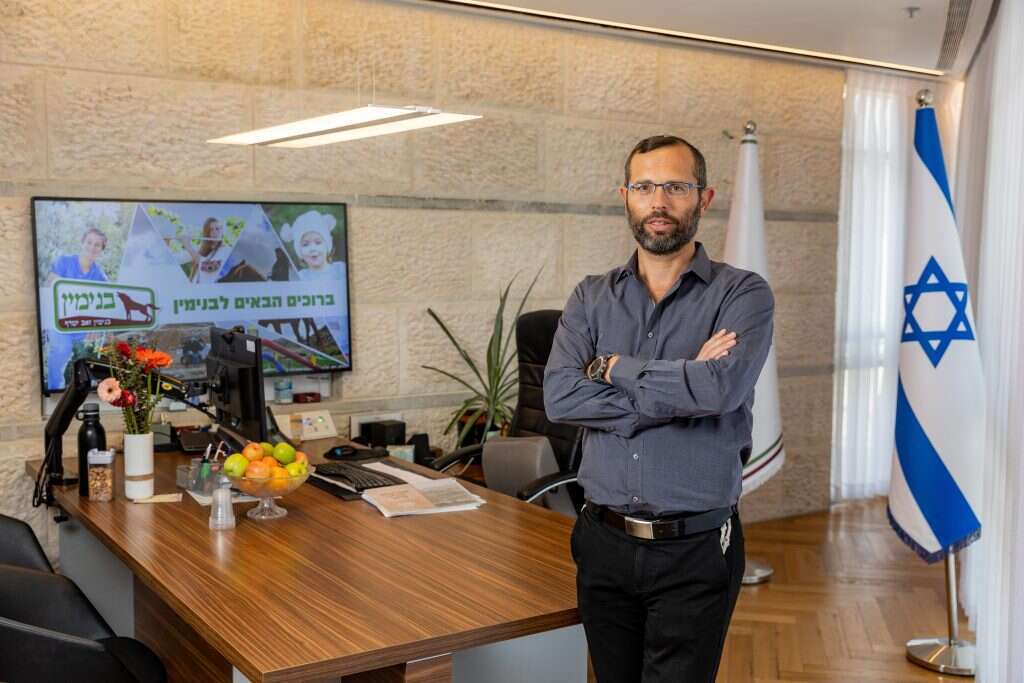 ראש מועצת בנימין, ישראל גנץ. | נעמה שטרן