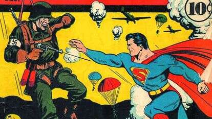 עיתון האס־אס פרסם מאמר תגובה זועם. סופרמן נלחם בנאצים. | מסך מ"סופרמן, הסדרה המצוירת", מתוך הקומיקס עיתון האס־אס פרסם מאמר תגובה זועם. סופרמן נלחם בנאצים. | מסך מ"סופרמן, הסדרה המצוירת", מתוך הקומיקס