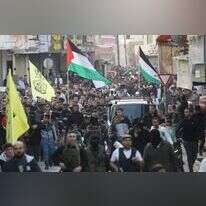 הלווייתה של הנערה שנהרגה בג'נין. | EPA