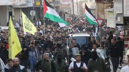 הלווייתה של הנערה שנהרגה בג'נין. | EPA