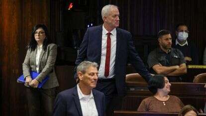 בני גנץ במליאת הכנסת. | דוברות הכנסת - נועם מושקוביץ.