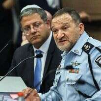 בן גביר ומפכ"ל המשטרה שבתאי. | יונתן זינדל, פלאש 90