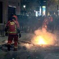 המהומות בפריז אחרי העפלת נבחרת מרוקו לחצי הגמר. | EPA