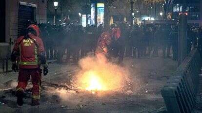 המהומות בפריז אחרי העפלת נבחרת מרוקו לחצי הגמר. | EPA