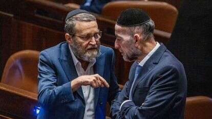 חברי הכנסת גפני ומקלב מיהדות התורה. | אוליבייה פיטוסי, פלאש 90
