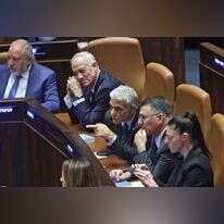 חלק מראשי האופוזיציה במליאת הכנסת. קרדיט: AFP