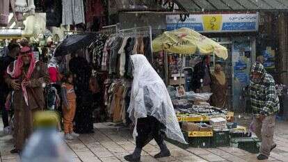 גשם בירושלים. קרדיט: EPA