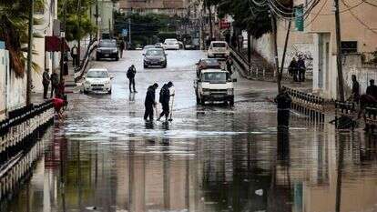 הצפות ברצועת עזה, בנובמבר 2022. | AFP הצפות ברצועת עזה, בנובמבר 2022. | AFP