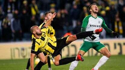 מכבי חיפה במשחק מול בית"ר ירושלים. | פלאש 90