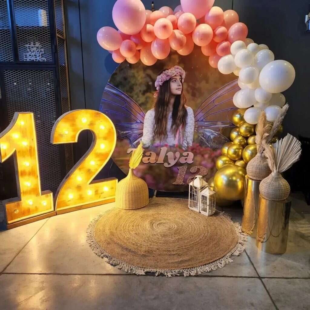 קיר צילום בלונים לבת מצווה. קרדיט: פביאן אזולאי קיר צילום בלונים לבת מצווה. קרדיט: פביאן אזולאי