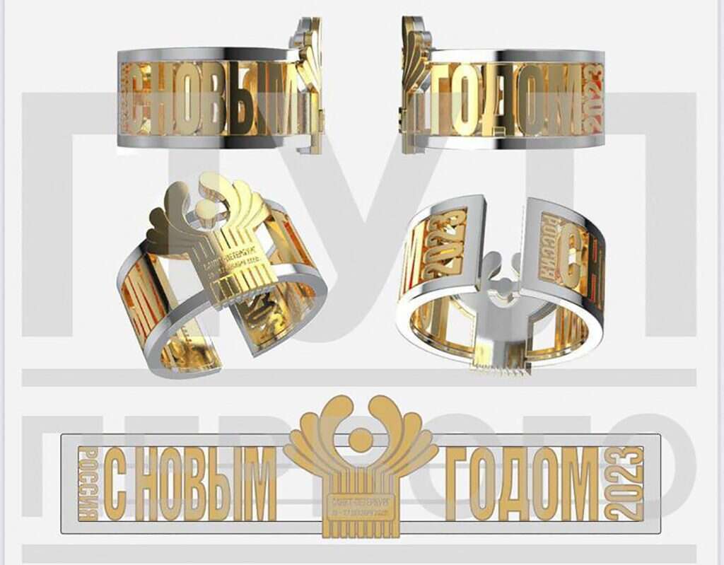 הטבעות שחילק פוטין למנהיגים המזרח אירופאים. | AFP