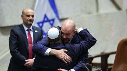 אמיר אוחנה ואיתמר בן־גביר, אתמול בכנסת. | יונתן זינדל, פלאש 90