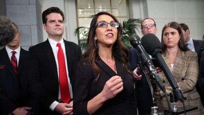 מנהיגי "סיעת החירות" בקונגרס, הלילה. | AFP