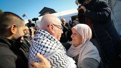 המחבל כרים יונס מתקבל בביתו. | ג'מאל עוואד, פלאש 90