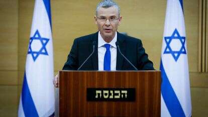 יריב לוין מכריז על הרפורמה במערכת המשפט. | אוליבייה פיטוסי, פלאש 90