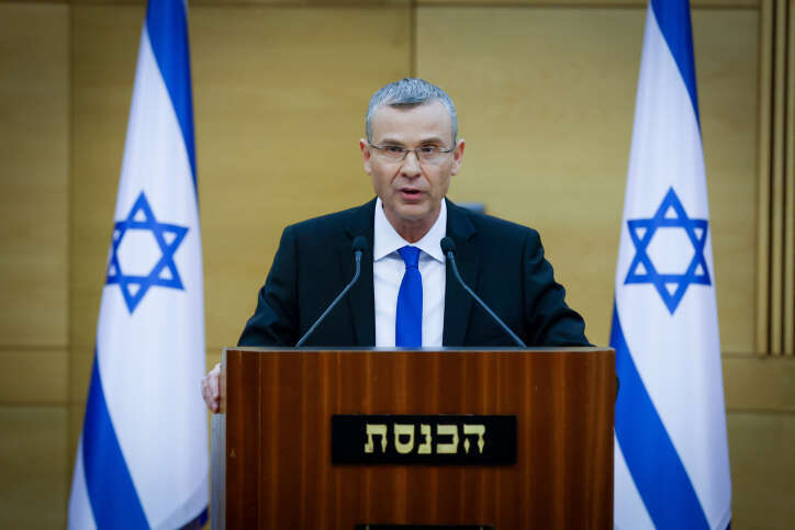 יריב לוין מכריז על הרפורמה במערכת המשפט. | אוליבייה פיטוסי, פלאש 90