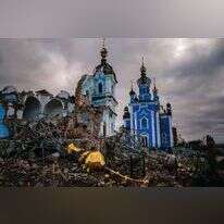 כנסייה חרבה בדונציאק, השבוע. | איי.אף.פי