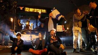 הפגנה נגד הממשלה בתל אביב. קרדיט: AFP