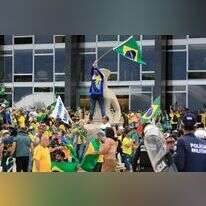 מפגינים ברזילאים במהלך המהומות בעיר הבירה ברזיליה. | AFP