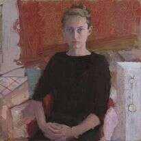 דווקא השיבוש בקליטה מאפשר לזופיה לראות בבהירות ובחדות דברים שאחרים מתקשים לראות. אן בן אור, "עדי בשחור", שמן על בד, 2019