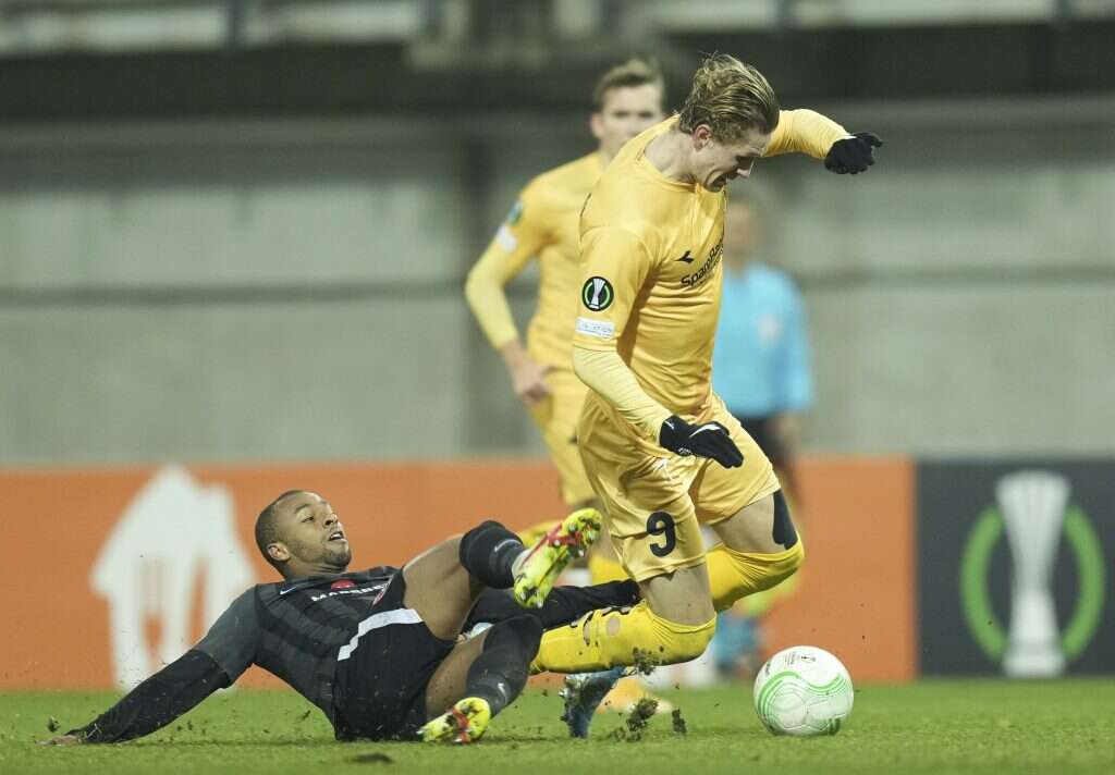 לא רק בשבילם. שחקני זוריה לוהנסק בקונפורס ליג. | AP