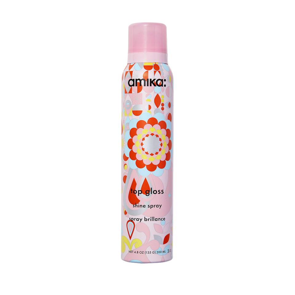 top glos של amika,  ספריי ברק לשיער. | יח"צ