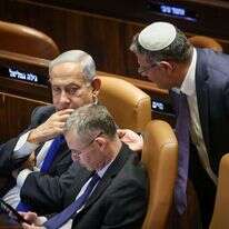 בן גביר, לוין ונתניהו במליאת הכנסת. | נועם מושקוביץ/דוברות הכנסת