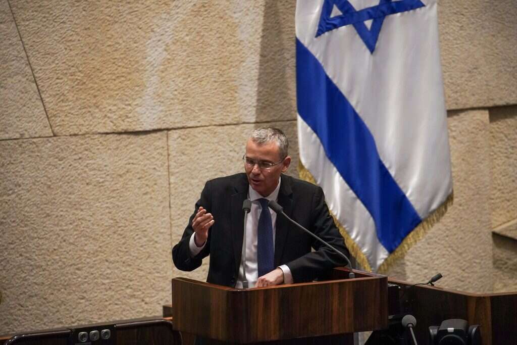 יריב לוין במליאת הכנסת. | דני שם טוב, דוברות הכנסת