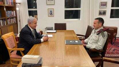 ראש הממשלה בנימין נתניהו עם הרמטכ"ל רא"ל הרצי הלוי. ללא קרדיט