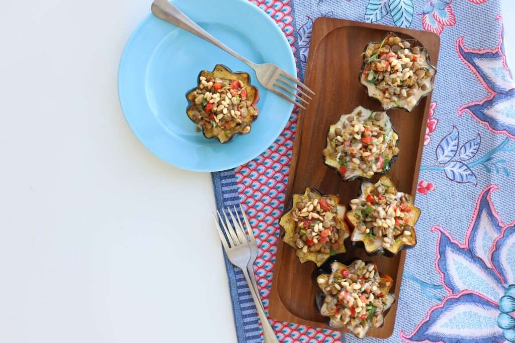 דלעת ערמונים במילוי עדשים. | אפרת ליכטנשטט